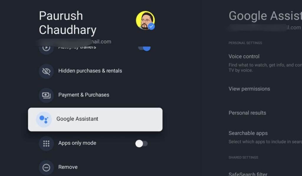 google-assistant-profile-settings-google-tv-1024x598-1 أفضل 6 إصلاحات لعدم عمل Google Assistant على Google TV