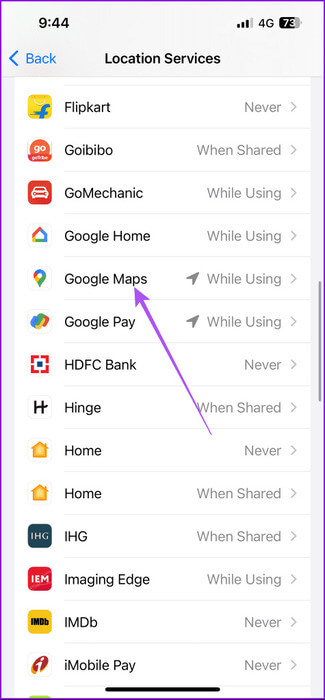 google-maps-privacy-settings-iphone-475x1024-1 أفضل 5 إصلاحات لعدم عمل الوضع الداكن في Google Maps