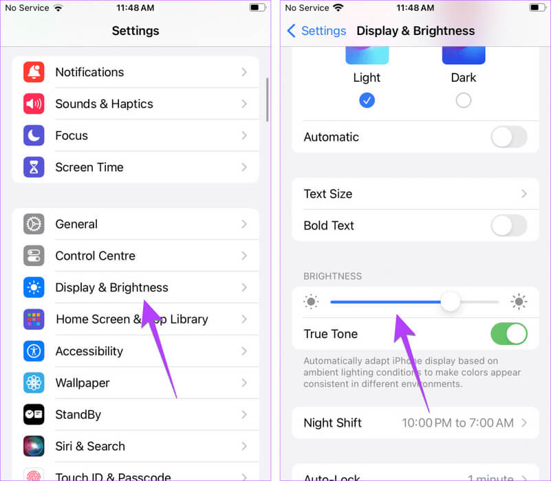 iPhone-brightness-change-1024x895-1 12 طريقة لإصلاح استمرار سطوع iPhone في التغير