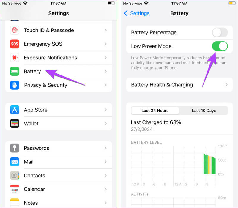 iphone-low-power-mode-1024x895-1 12 طريقة لإصلاح استمرار سطوع iPhone في التغير