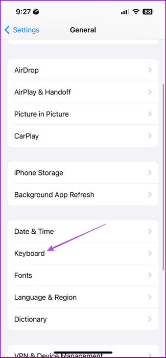 keyboard-settings-iphone-3-475x1024-1 كيفية استخدام الكتابة الصوتية على Google Docs على الهاتف المحمول وسطح المكتب