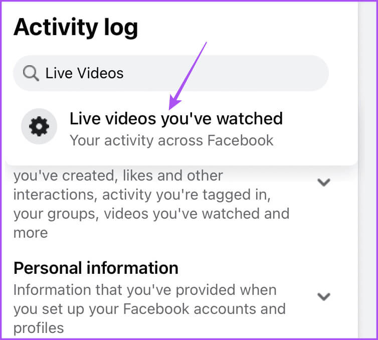live-videos-you-have-watched-facebook كيفية حذف سجل مشاهدة Facebook على الهاتف المحمول وسطح المكتب