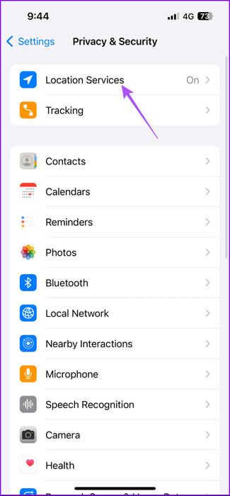 location-services-settings-iphone-1-475x1024-1 أفضل 5 إصلاحات لعدم عمل الوضع الداكن في Google Maps