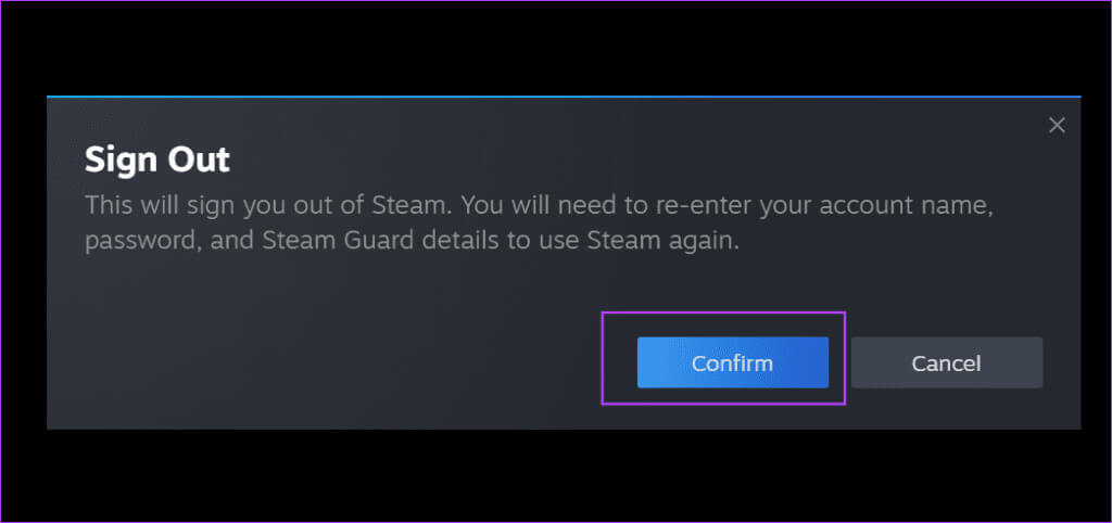 logout-of-steam-2-1024x482-1 أفضل 7 إصلاحات لـ "الشاشة السوداء لقائمة أصدقاء Steam" في Windows 11