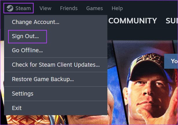 logout-of-steam أفضل 7 إصلاحات لـ "الشاشة السوداء لقائمة أصدقاء Steam" في Windows 11