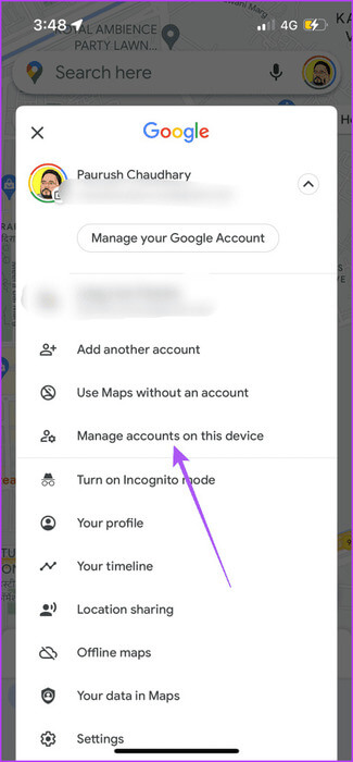 manage-accounts-on-this-device-google-maps-iphone-475x1024-1 كيفية استخدام Glanceable Directions على Google Maps