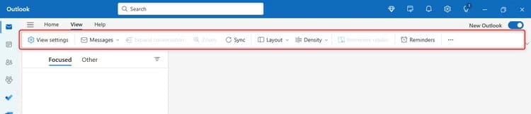 minimalist-ribbon Outlook الجديد لنظام التشغيل Windows: كل ما تحتاج إلى معرفته