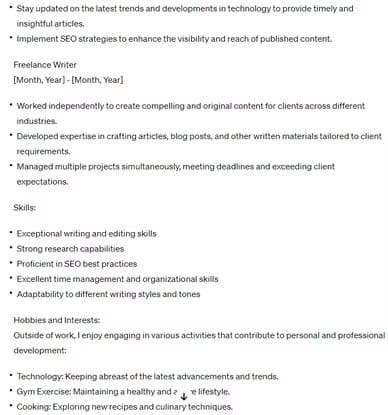 my-resume-2 يمكنك كتابة خطابات تعريفية وسيرة ذاتية باستخدام الذكاء الاصطناعي (ولكن هل ينبغي عليك ذلك؟)