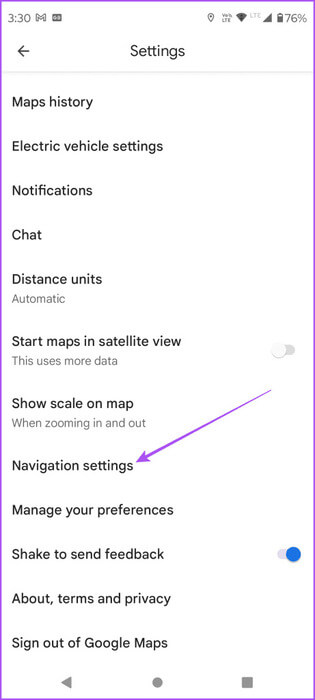 navigation-settings-google-maps-1-461x1024-1 كيفية استخدام Glanceable Directions على Google Maps