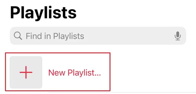 new-playlist-option-in-the-apple-music-app كيفية استخدام قوائم التشغيل التعاونية على Apple Music