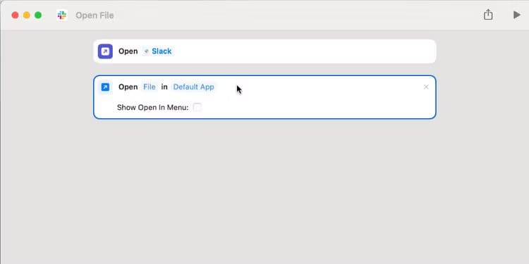 open-file-action-in-mac-shortcuts-app أستخدم اختصار Mac البسيط هذا لبدء كل يوم عمل