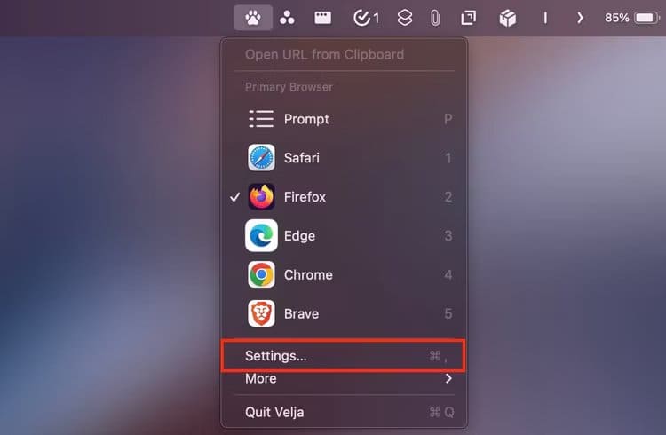 open-links-in-specific-browser-or-app-on-mac-with-velja-15 كيفية فتح الروابط في متصفح معين على جهاز Mac