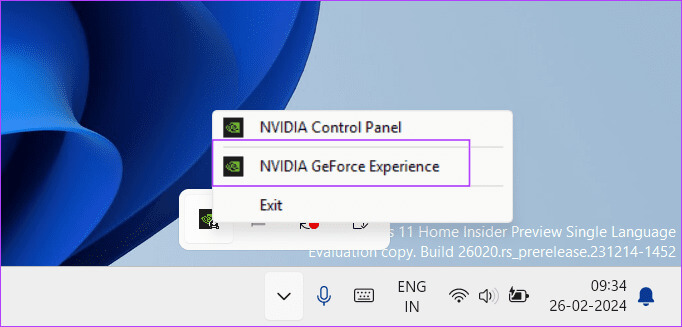 open-nvidia-geforce-app أفضل 7 إصلاحات لـ "Streamlabs Not Capture Game" في Windows 11