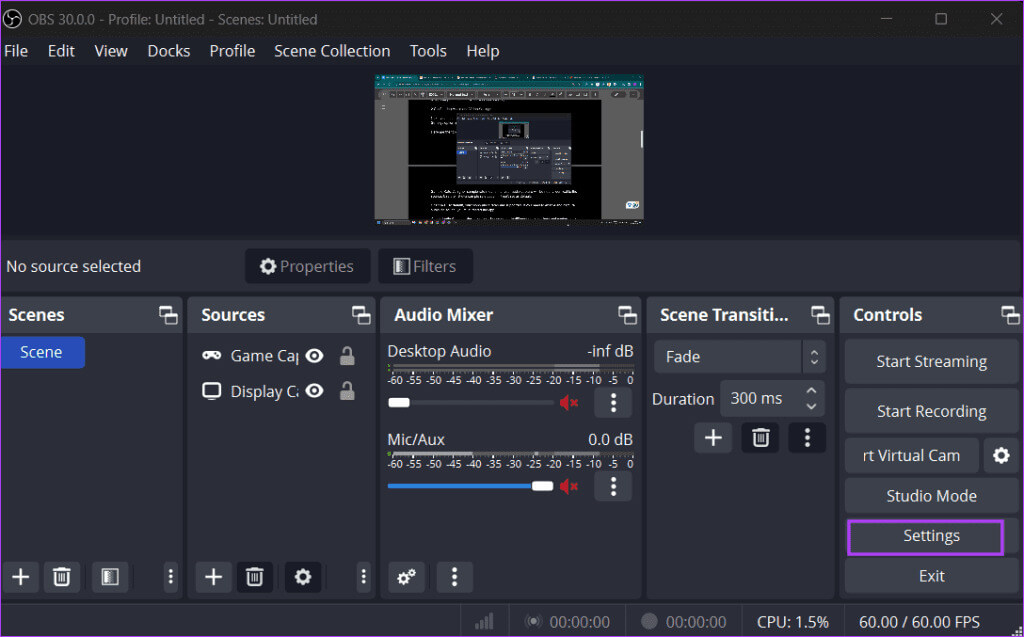 open-settings-obs-studio-1024x637-1 كيفية تسجيل مقاطع فيديو عالية الجودة أثناء اللعب باستخدام OBS Studio