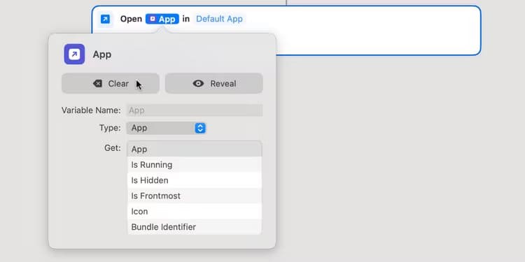 option-to-clear-file-in-open-file-action-in-mac-shortcuts-app أستخدم اختصار Mac البسيط هذا لبدء كل يوم عمل
