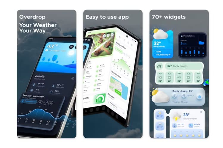 overdrop-ap-and-widgets أفضل 10 تطبيقات widgets الطقس على نظام Android