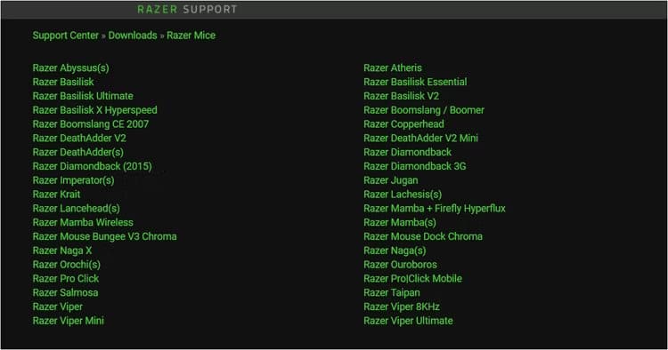 razer-mouse-driver-download-page هل يتحرك مؤشر الماوس من تلقاء نفسه؟ وإليك كيفية اصلاحها