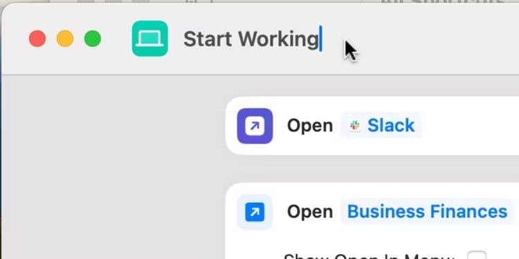 renaming-a-shortcut-in-mac-shortcuts-app أستخدم اختصار Mac البسيط هذا لبدء كل يوم عمل