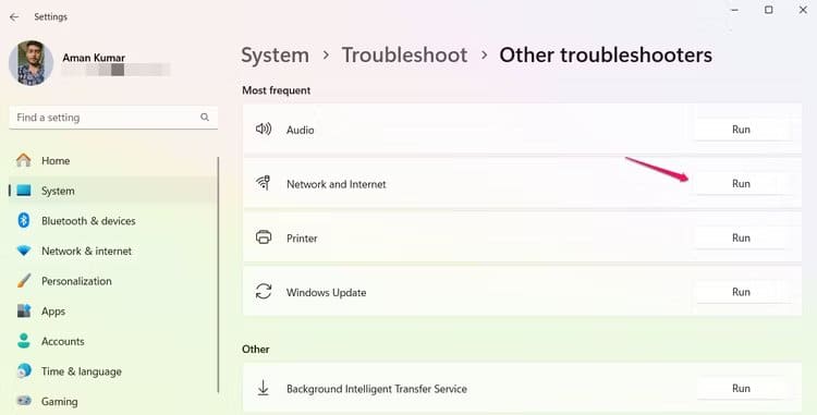 run-option متصل بشبكة Wi-Fi ولكن لا يمكنك الوصول إلى الإنترنت؟ 10 نصائح لإصلاحها على Windows 11