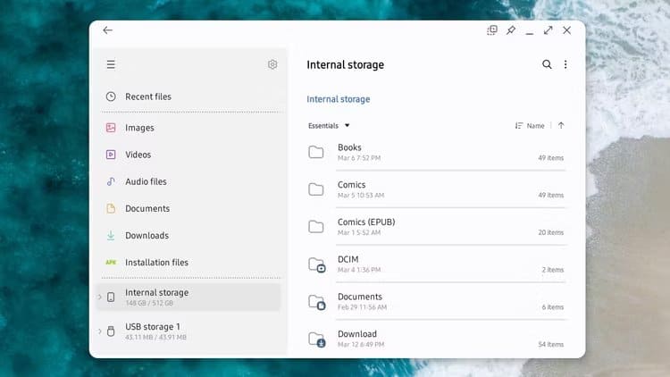 samsung-dex-file-manager 10 أسباب تجعل Samsung DeX قادرًا على استبدال الكمبيوتر المكتبي لديك