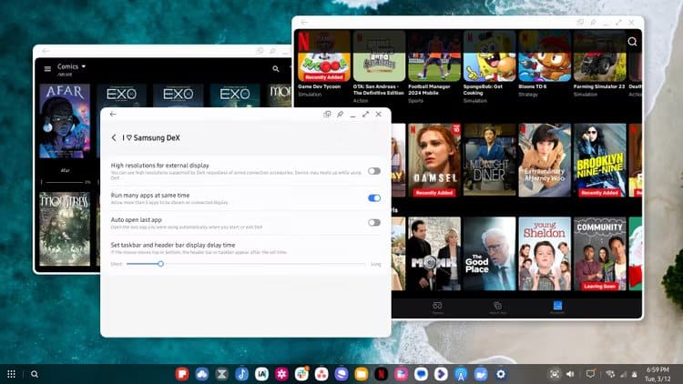samsung-dex-many-windows 10 أسباب تجعل Samsung DeX قادرًا على استبدال الكمبيوتر المكتبي لديك