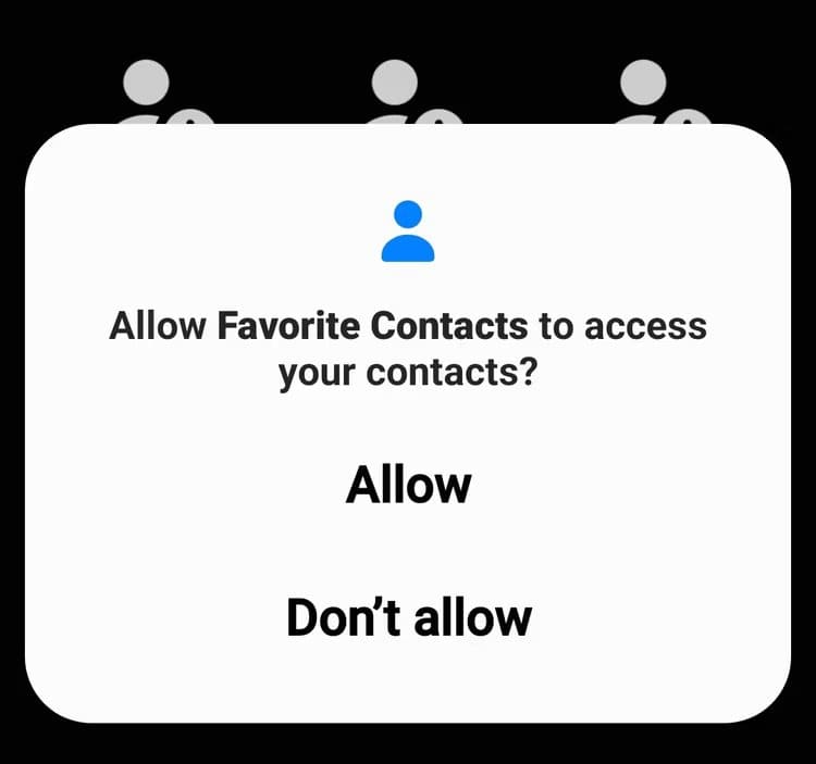 samsung-easy-mode-favorite-contacts-permission-pop-up 6 نصائح لتسهيل استخدام هاتف Android