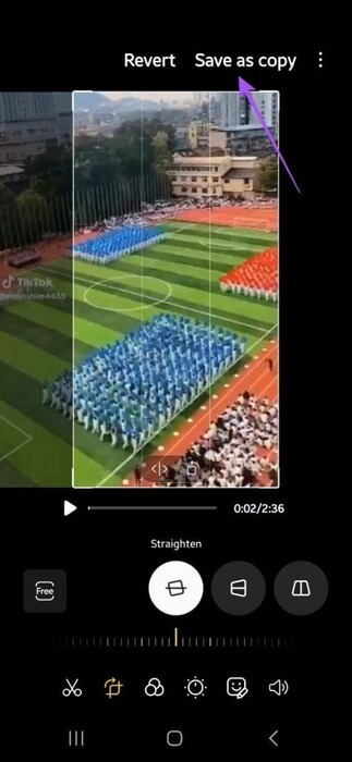 save-as-copy-crop-video-gallery-app-photos-473x1024-1 كيفية تنزيل مقاطع فيديو TikTok بدون علامة مائية على iPhone وAndroid