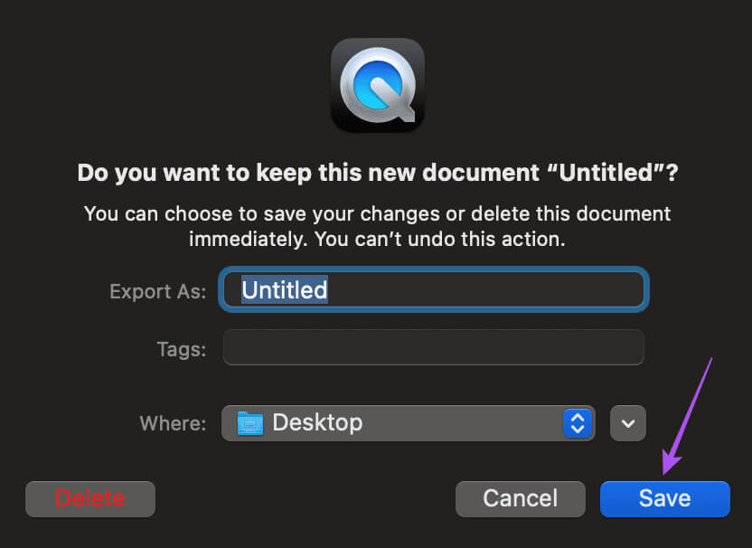save-audio-recording-quicktime-player-mac 3 أفضل الطرق لتسجيل الصوت على Mac