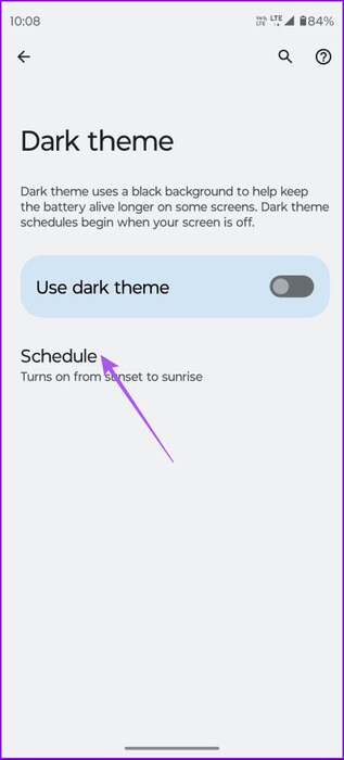 schedule-dark-mode-android-463x1024-1 أفضل 5 إصلاحات لعدم عمل الوضع الداكن في Google Maps