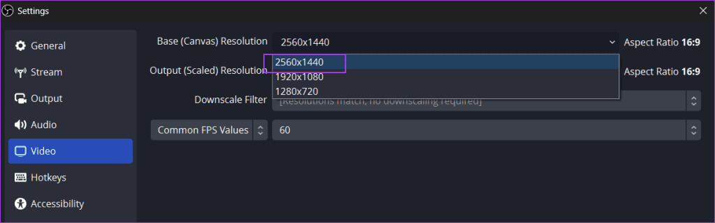 set-Base-Canvas-Resolution-in-obs-1024x320-1 كيفية تسجيل مقاطع فيديو عالية الجودة أثناء اللعب باستخدام OBS Studio