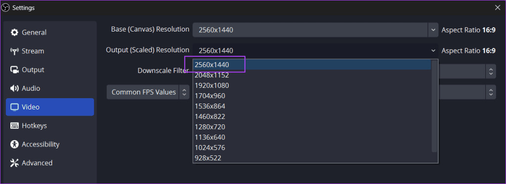 set-output-resolution-in-obs-1024x373-1 كيفية تسجيل مقاطع فيديو عالية الجودة أثناء اللعب باستخدام OBS Studio