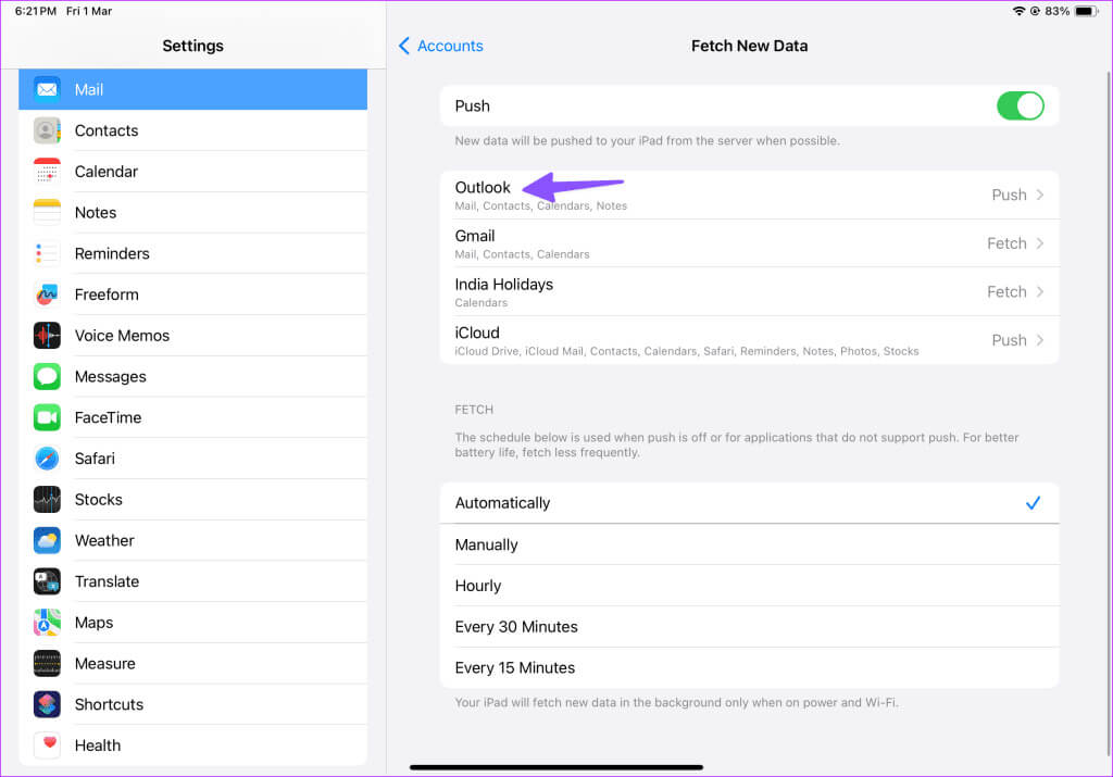 كيفية إعداد Outlook على iPad - %categories