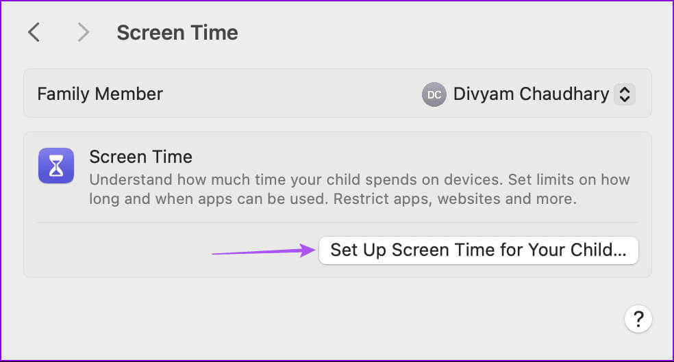 set-up-screen-time-for-your-child-settings-mac كيفية إعداد أدوات الرقابة الأبوية على Mac