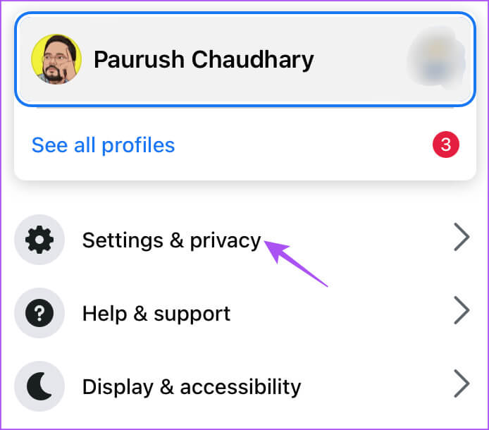 settings-and-privacy-facebook كيفية حذف سجل مشاهدة Facebook على الهاتف المحمول وسطح المكتب