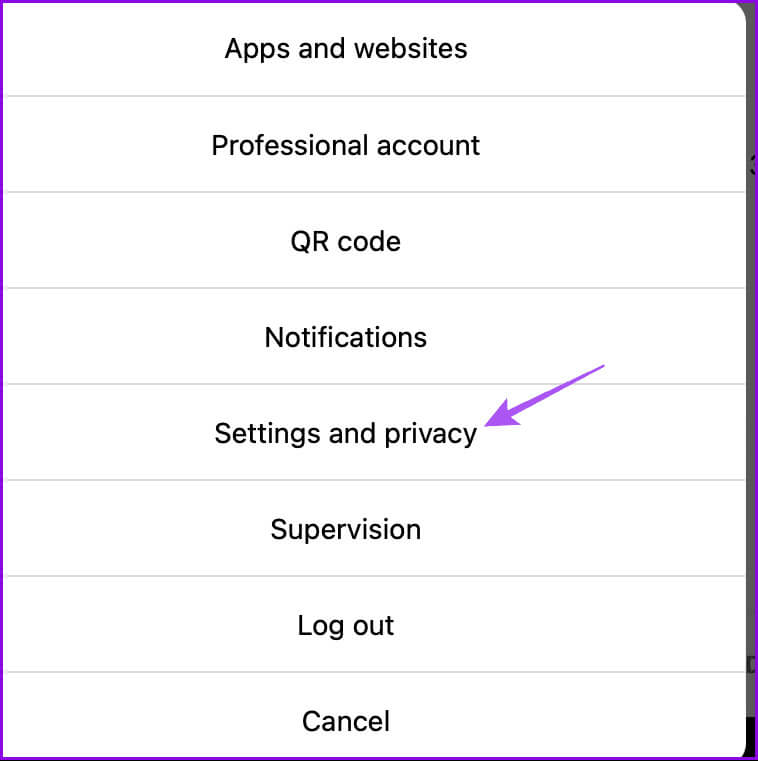 settings-and-privacy-instagram-web كيفية تسجيل الدخول إلى Facebook مع Instagram