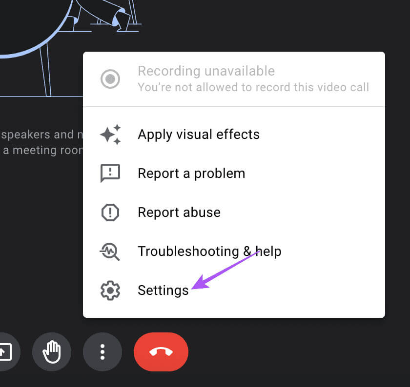 settings-companion-mode-google-meet كيفية استخدام Companion Mode في Google Meet