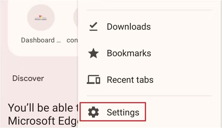 settings-option-in-google-chrome كيفية إضافة مدير كلمات المرور من Google إلى شاشتك الرئيسية بنظام Android