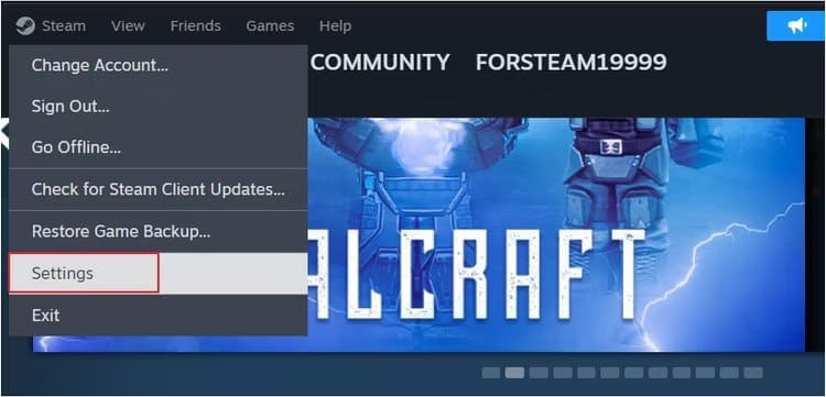 settings-option-in-the-steam-client-1 هل يتحرك مؤشر الماوس من تلقاء نفسه؟ وإليك كيفية اصلاحها