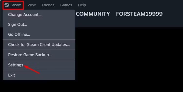 settings-option-in-the-steam-client كيفية إصلاح خطأ Steam Cloud Sync للحفاظ على ألعابك المحفوظة آمنة
