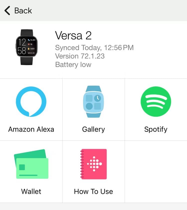 spotify-app-on-fitbit-menu-2 كيفية توصيل Spotify بـ Fitbit والتحكم في الموسيقى أثناء ممارسة الرياضة