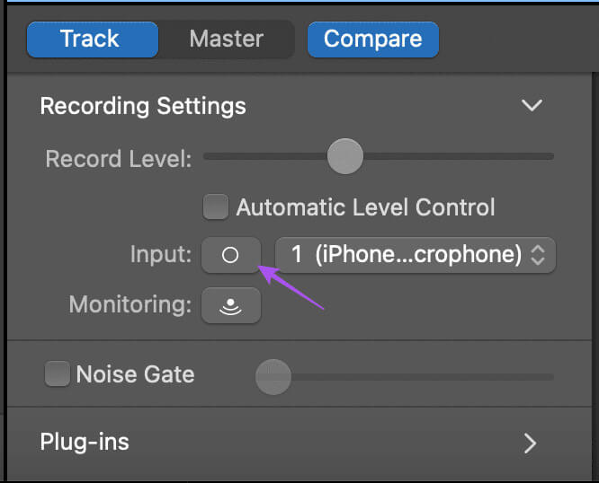 switch-between-mono-and-stereo-garageband-mac 3 أفضل الطرق لتسجيل الصوت على Mac