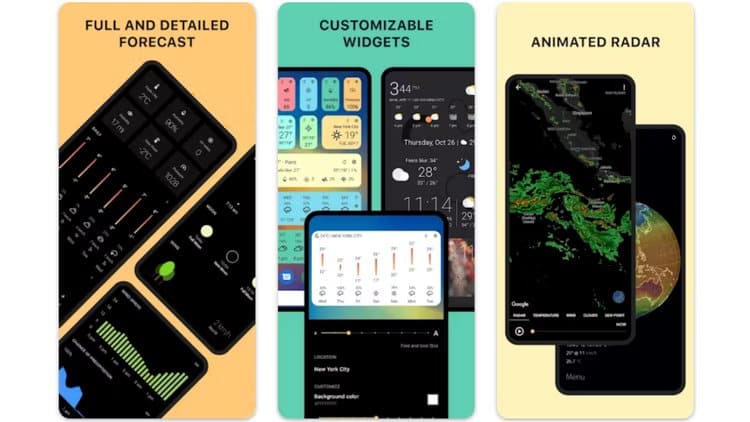 أفضل 10 تطبيقات لويدجت الطقس على نظام Android - %categories