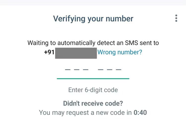 type-otp-to-verify-whatsapp-business-2 كيفية استخدام حسابين على WhatsApp على Android