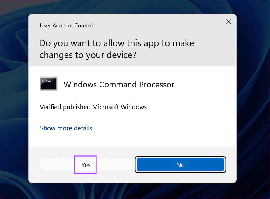uac-window-cmd-admin 5 طرق سهلة لتعطيل Hyper-V في Windows 10 و11
