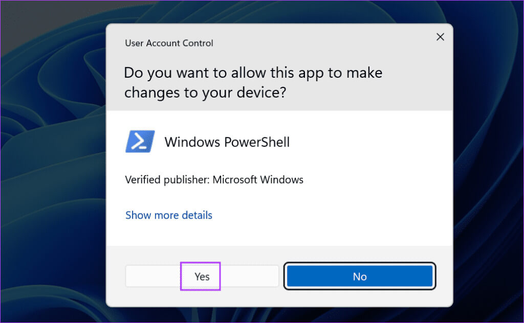 uac-windows-powershell-1024x632-1 5 طرق سهلة لتعطيل Hyper-V في Windows 10 و11