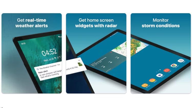 weather-channel أفضل 10 تطبيقات widgets الطقس على نظام Android