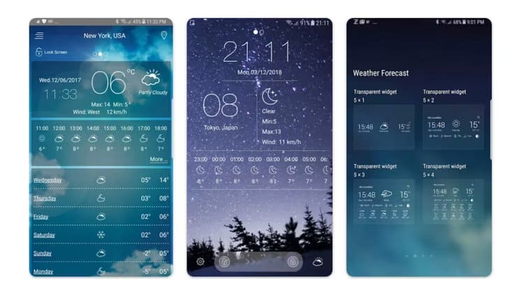 أفضل 10 تطبيقات لويدجت الطقس على نظام Android - %categories