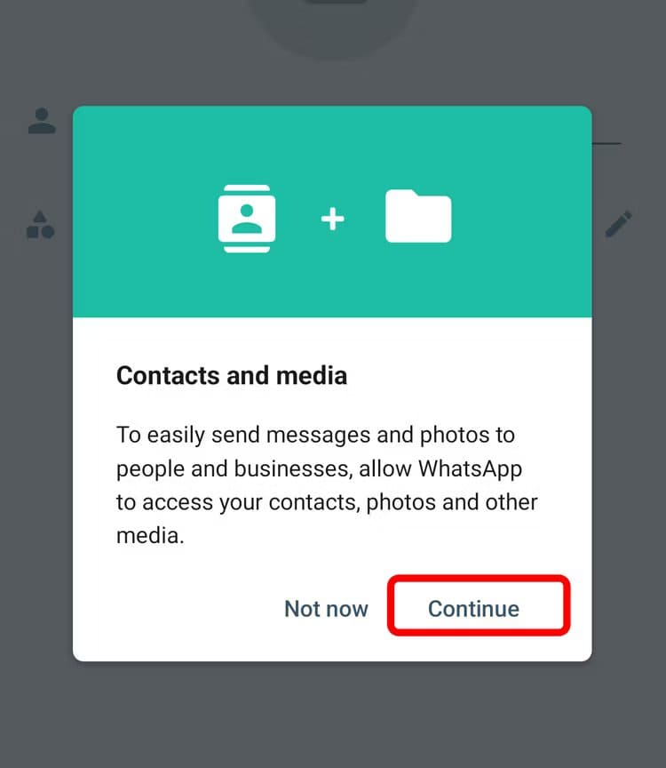 whatsapp-business-contacts-and-media-access كيفية استخدام حسابين على WhatsApp على Android