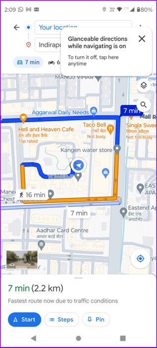 كيفية استخدام Glanceable Directions على Google Maps - %categories