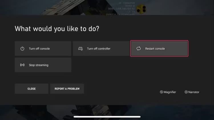 xbox_restart_console كيفية تحسين الأداء على جهاز Xbox